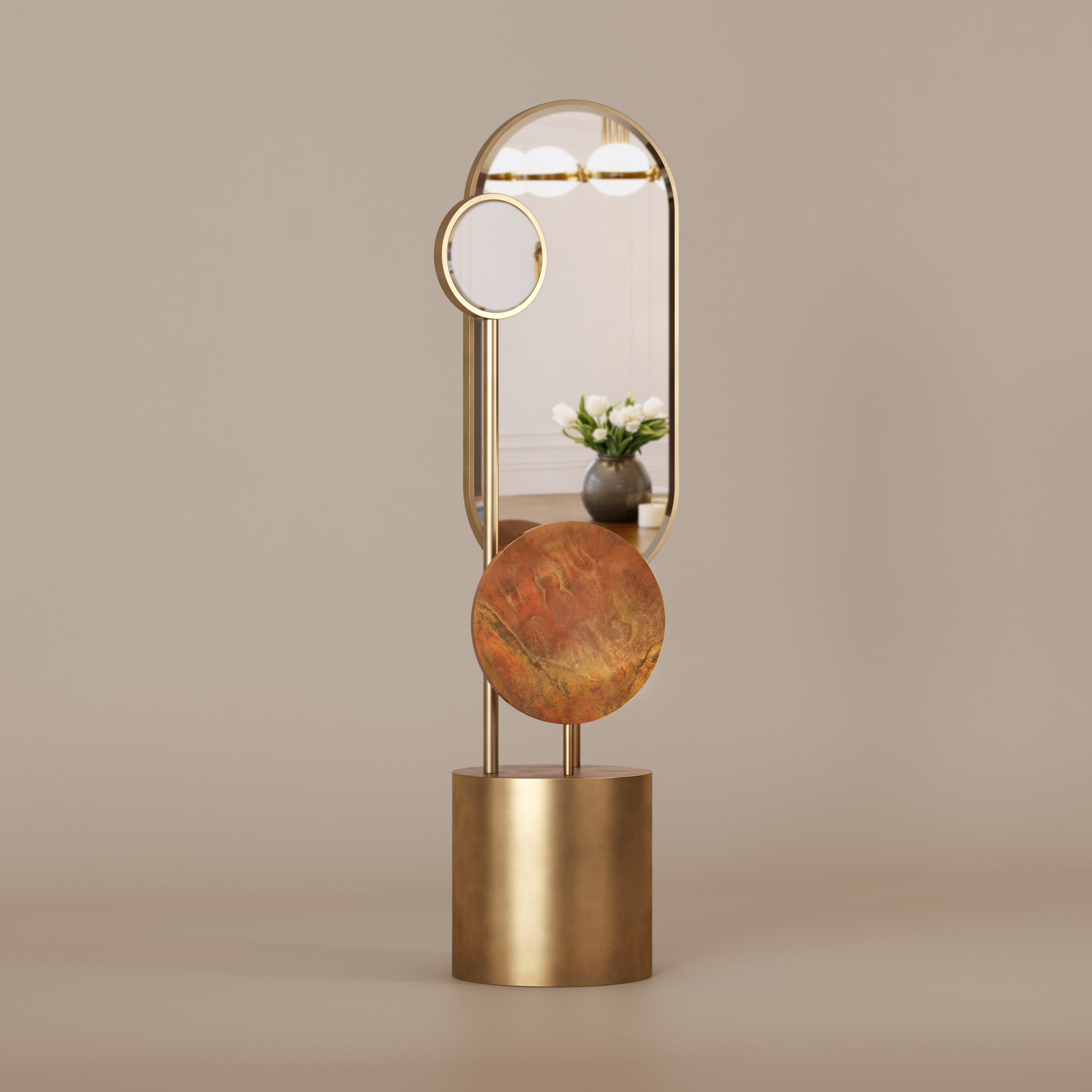 Mirror Psyche, Miroir Psyche, floor mirror, miroir sur pied SONIA 1