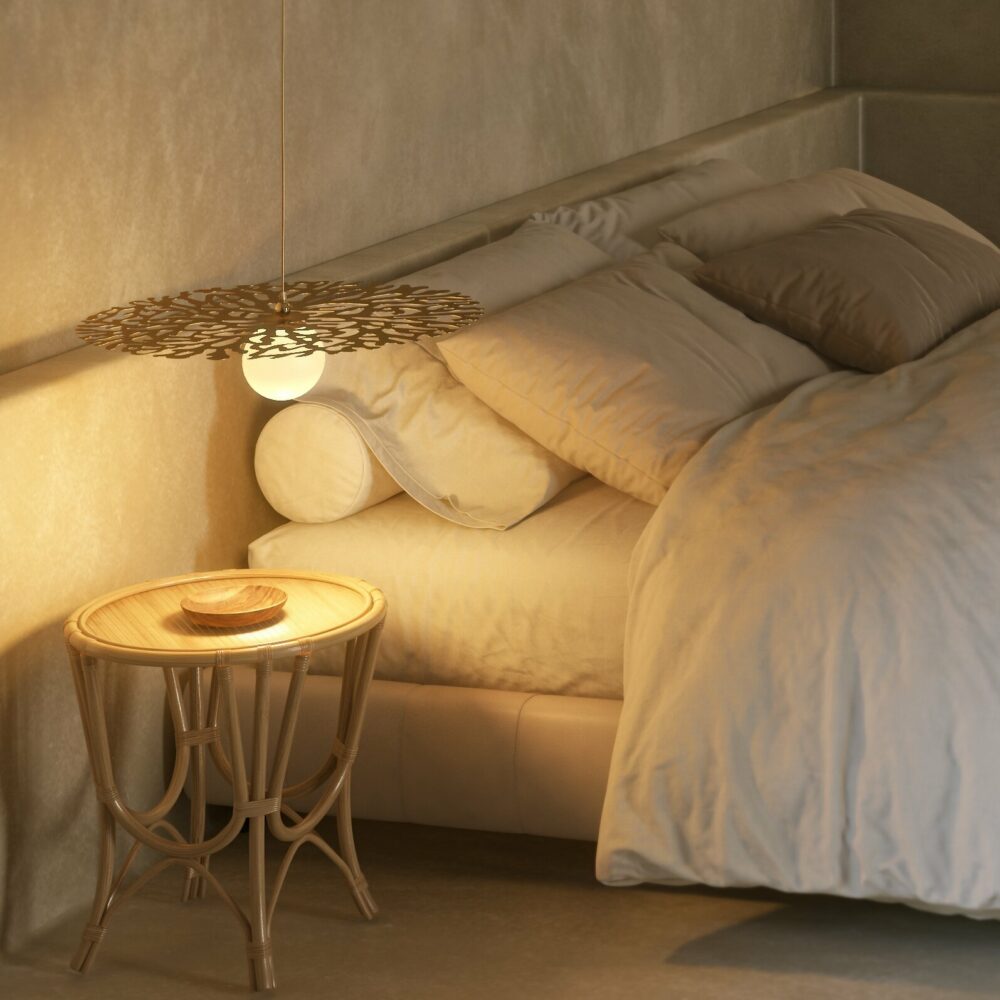 Design brass pendant light: Organic inspiration