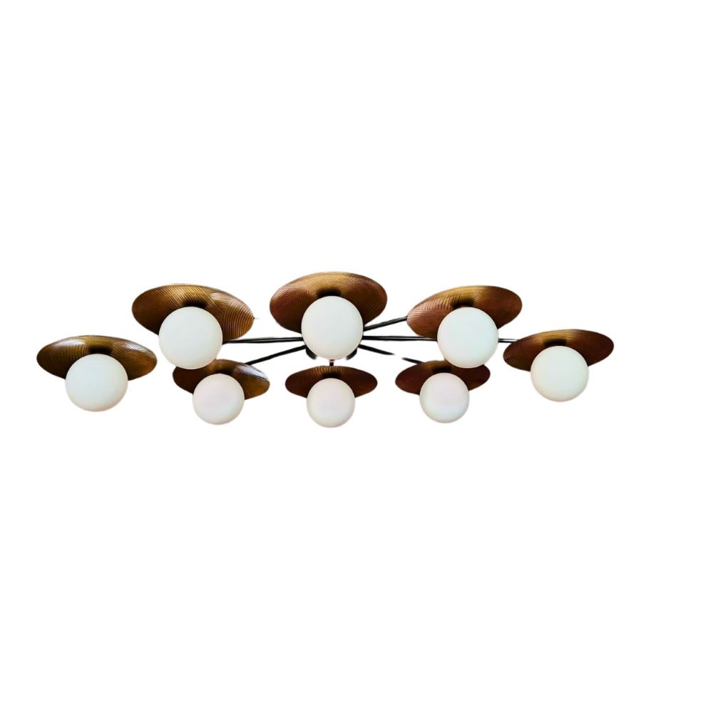 engraved brass ceiling light