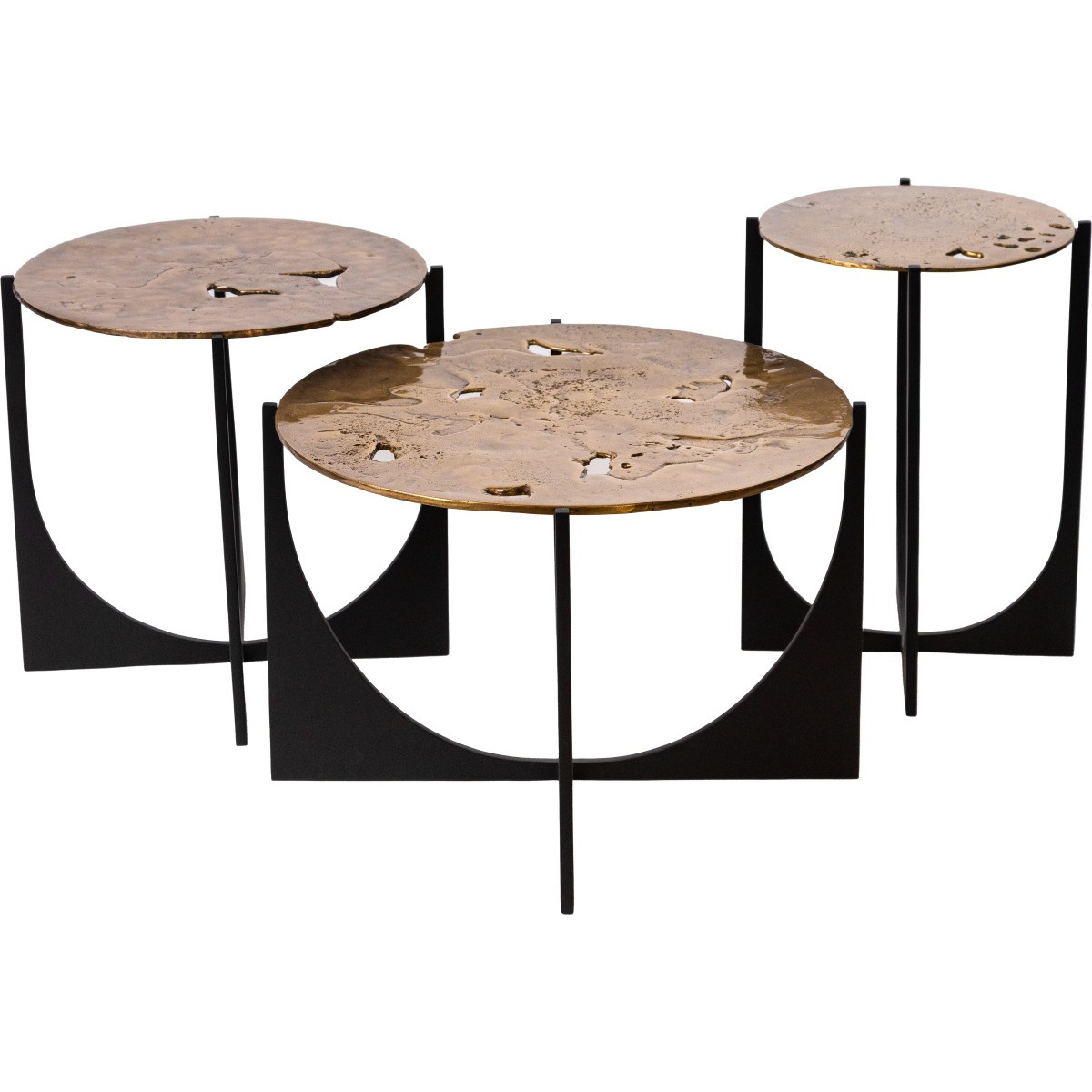 Brass side tables
