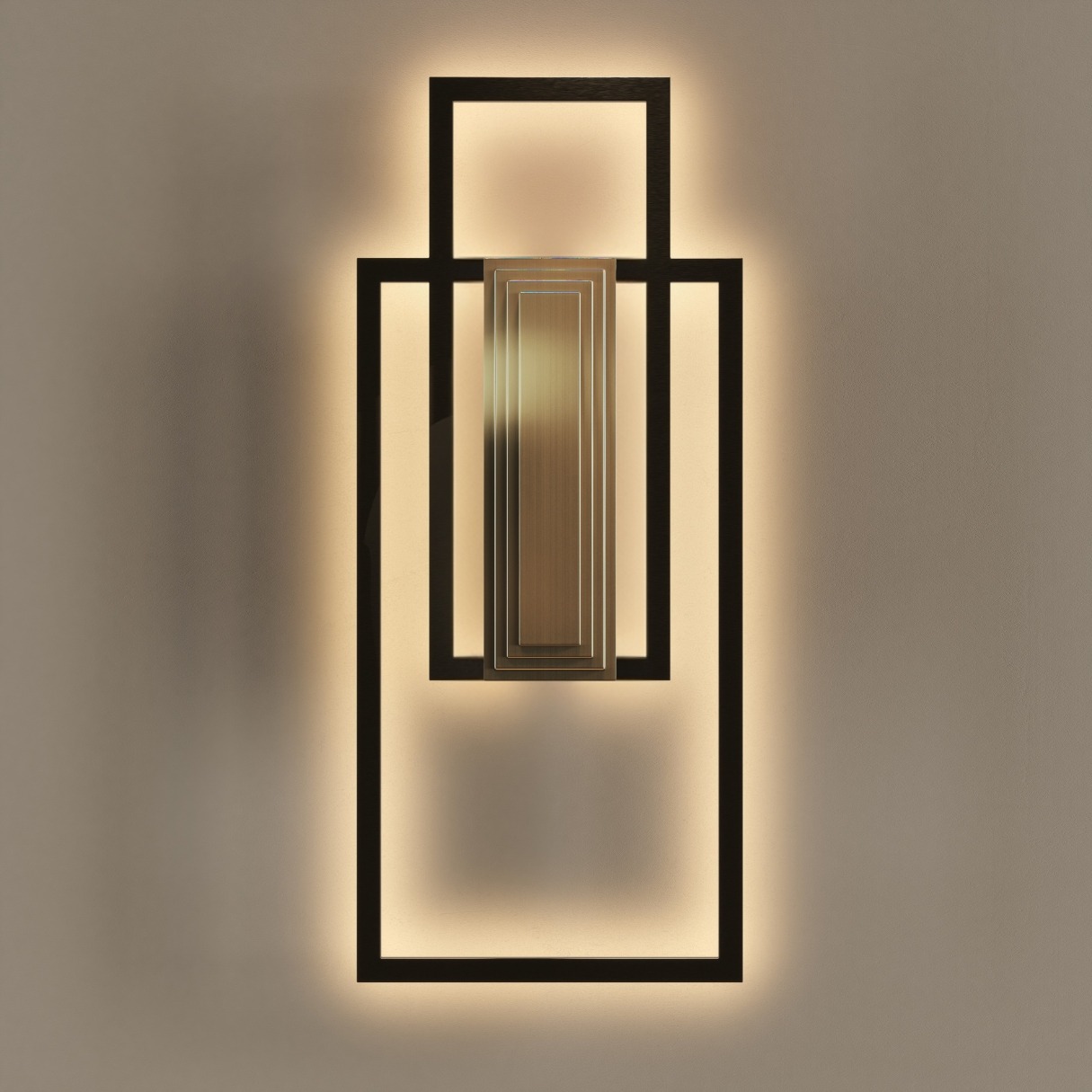 Handcrafted art deco wall sconce CASSANDRE 4 with four light sources